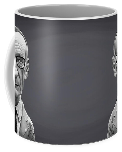 Illustration Coffee Mug featuring the digital art Celebrity Sunday - William Burroughs by Rob Snow