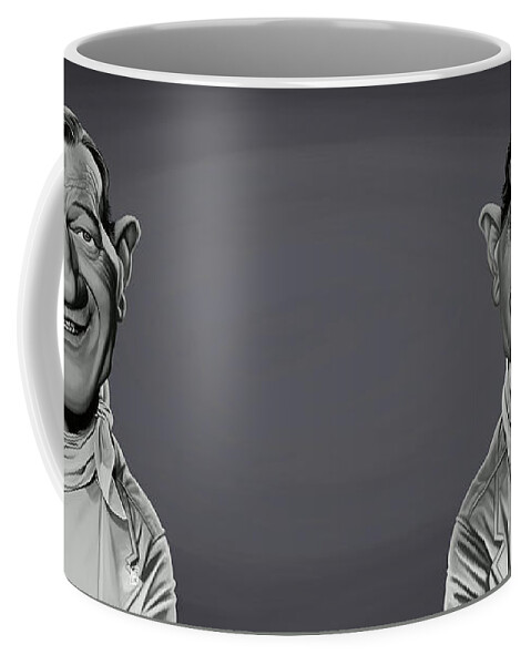 Illustration Coffee Mug featuring the digital art Celebrity Sunday - John Wayne by Rob Snow