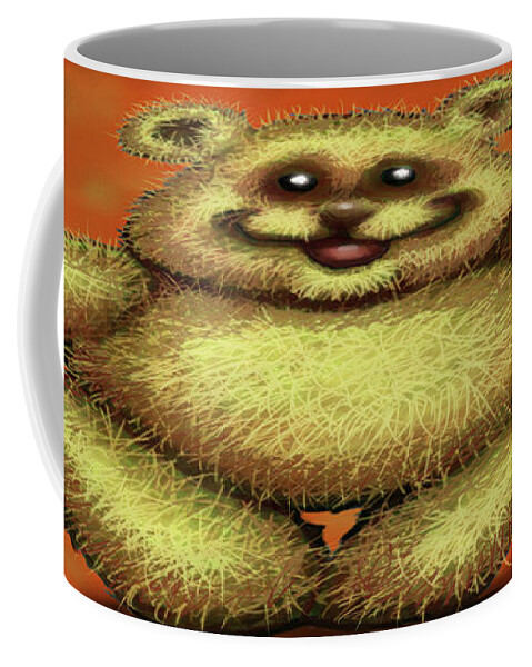 Fuzzy Coffee Mug featuring the digital art Fuzzy by Kevin Middleton