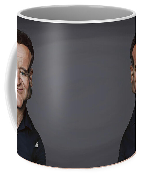Illustration Coffee Mug featuring the digital art Celebrity Sunday - Robin Williams by Rob Snow