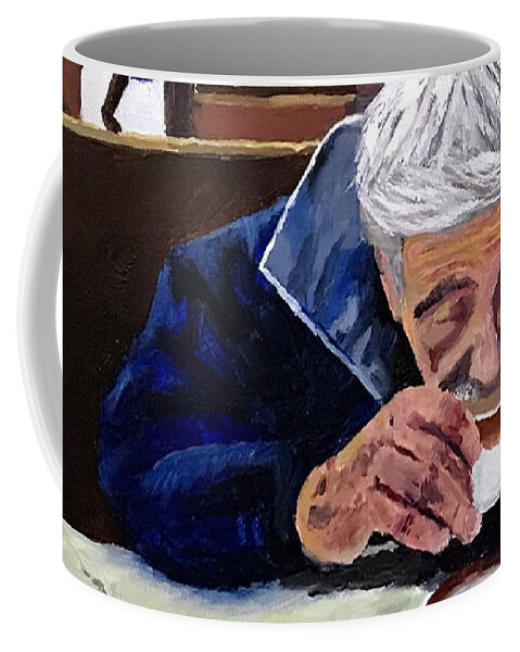 Homeless Coffee Mug featuring the painting Homeless Coffee by Shawn Smith