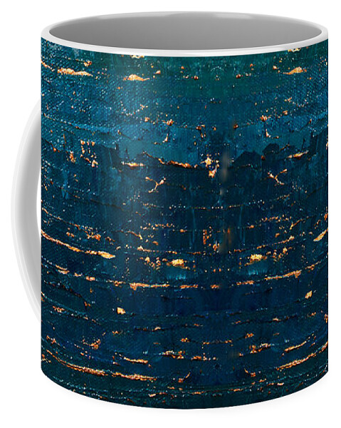 Ocean Coffee Mug featuring the painting Midnight Water by Linda Bailey