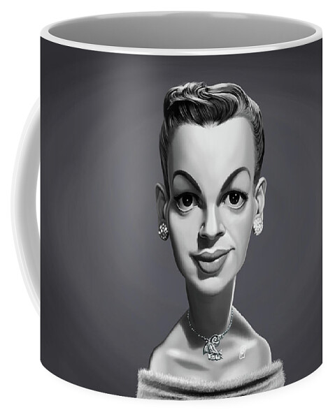 Illustration Coffee Mug featuring the digital art Celebrity Sunday - Judy Garland by Rob Snow