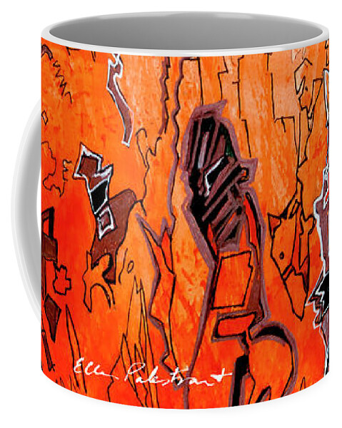 Ellen Palestrant Coffee Mug featuring the painting Africa Meets Arizona by Ellen Palestrant