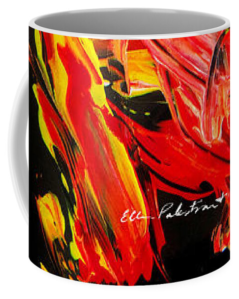 Ellen Palestrant Coffee Mug featuring the painting Flashes of Orange by Ellen Palestrant