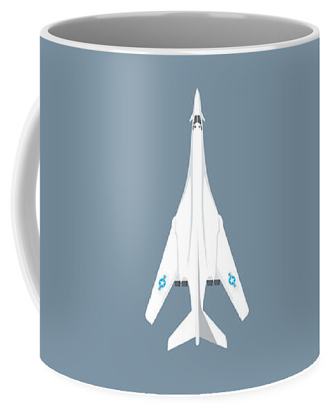 Aircraft Coffee Mug featuring the digital art B-1 Lancer Jet Bomber - Slate by Organic Synthesis
