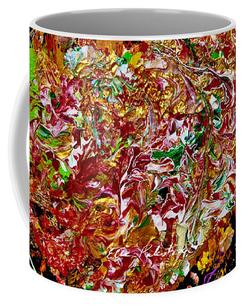 Wall Art Coffee Mug featuring the painting Floral and Coral by Ellen Palestrant