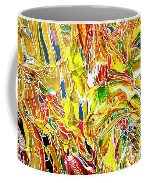 Wall Art Coffee Mug featuring the painting The Multi-Colored Spherical by Ellen Palestrant