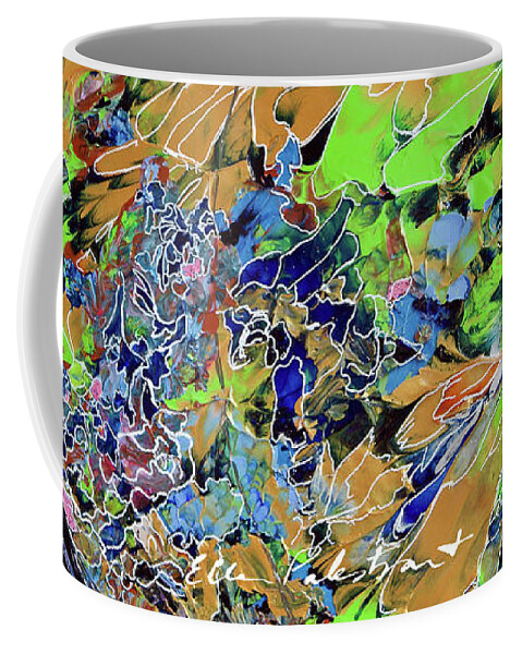 Wall Art Coffee Mug featuring the painting A Spherical Bespangled and Adorned - Horizontal by Ellen Palestrant