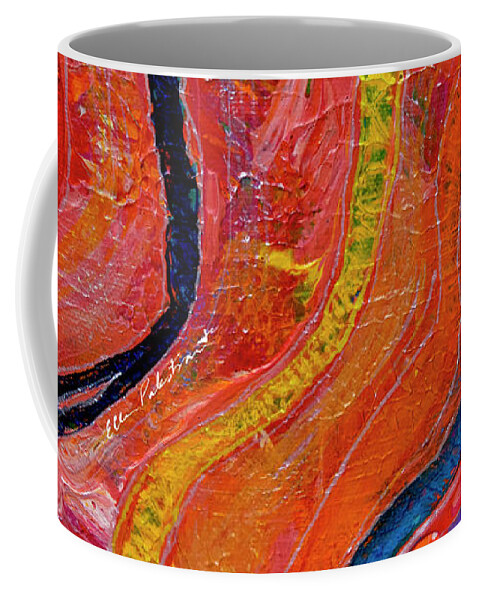 Wall Art Coffee Mug featuring the painting Thinklink Into Your Coloressence by Ellen Palestrant
