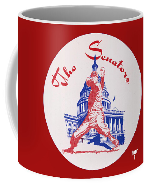 Washington Coffee Mug featuring the mixed media Vintage Washington Senators Art by Row One Brand