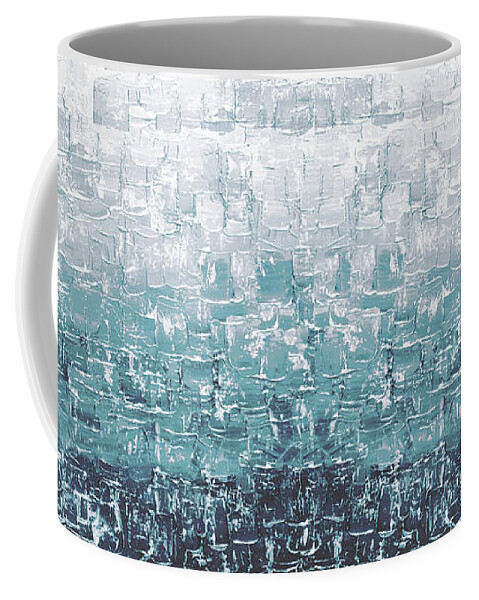 Calm Coffee Mug featuring the painting Calming Blues by Linda Bailey