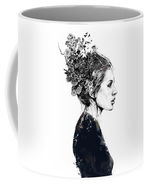 Girl Coffee Mug featuring the painting Coming home by Balazs Solti