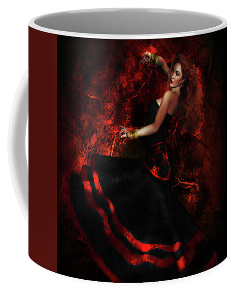 Flamenco Coffee Mug featuring the digital art Flamenco by Shanina Conway
