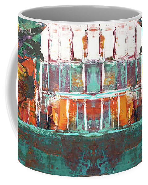 Other Coffee Mug featuring the mixed media By the Other Window by Linda Bailey