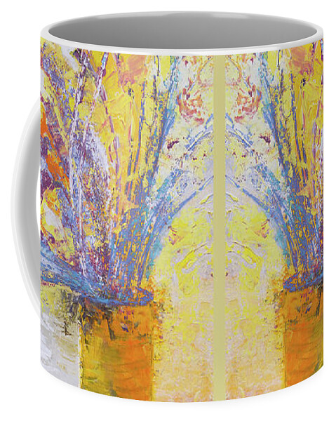 Shout Coffee Mug featuring the mixed media Shout for Joy by Linda Bailey