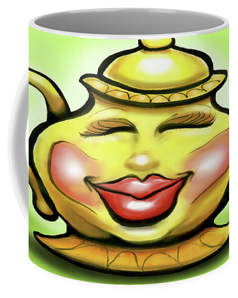 Tea Coffee Mug featuring the digital art Teapot by Kevin Middleton