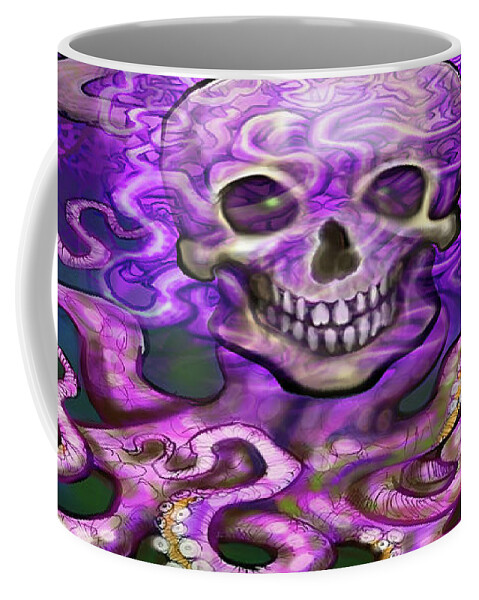 Dark Coffee Mug featuring the digital art Dark Fantasy Art by Kevin Middleton