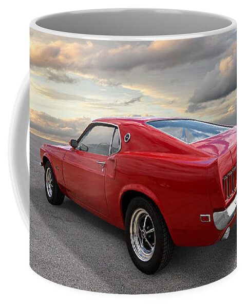 Classic Ford Mustang Coffee Mug featuring the photograph 1969 Mustang Fastback Rear by Gill Billington
