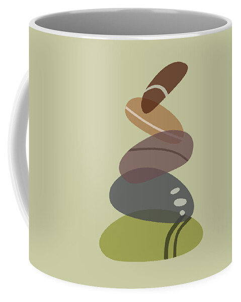 Rocks Coffee Mug featuring the digital art Balancing Act by Janremi B