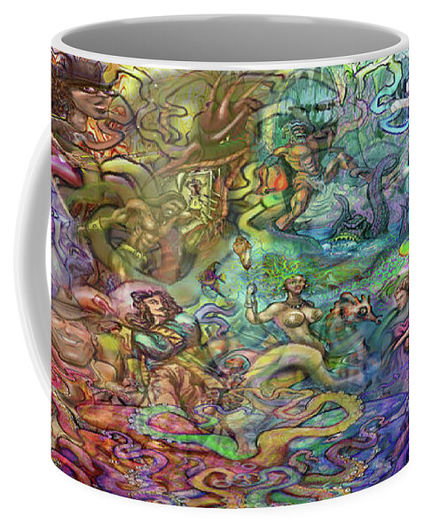 Epic Coffee Mug featuring the digital art Epic Interwoven Stories by Kevin Middleton