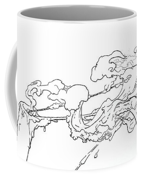 Resilience Coffee Mug featuring the drawing It Was Kinda Like This by Guy Kinnear