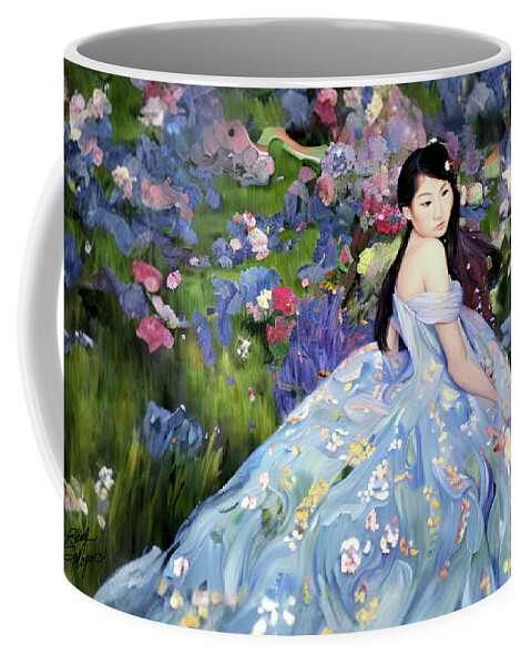 Japanese Coffee Mug featuring the digital art Japanese Garden Beauty by Stacey Mayer