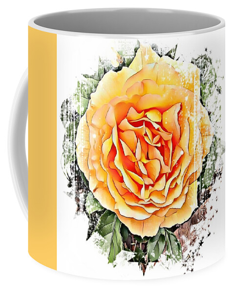 Art Coffee Mug featuring the photograph Arty orange rose by Steven Wills