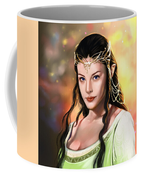 Lord Of The Rings Coffee Mug featuring the digital art Arwen Evenstar - Lord of the Rings by Darko Babovic