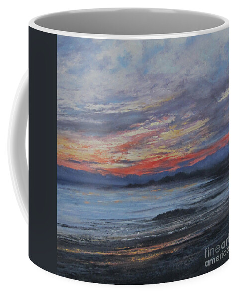 Oil Painting Coffee Mug featuring the painting As Day Closes by Valerie Travers