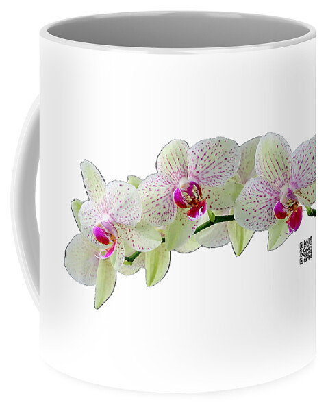 Orchids Coffee Mug featuring the mixed media As Delicate as You by Rafael Salazar