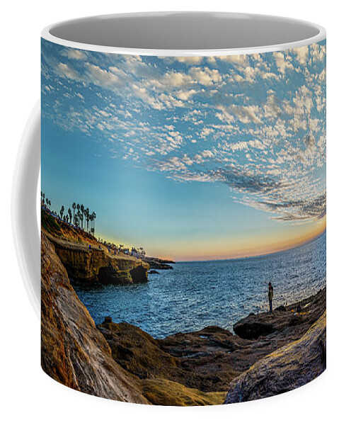 Beach Coffee Mug featuring the photograph As the Sun Sets at Sunset Cliffs by David Levin