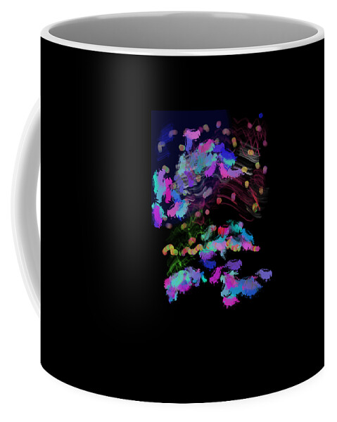 Abstract Expressionism Coffee Mug featuring the digital art As We Step into the Night by Zotshee Zotshee