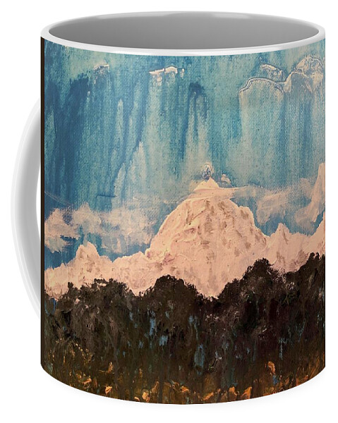 Landscape Coffee Mug featuring the painting Ascents and Leaps by Bethany Beeler