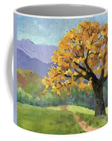 Tree Coffee Mug featuring the painting Asheville Tree by Anne Marie Brown