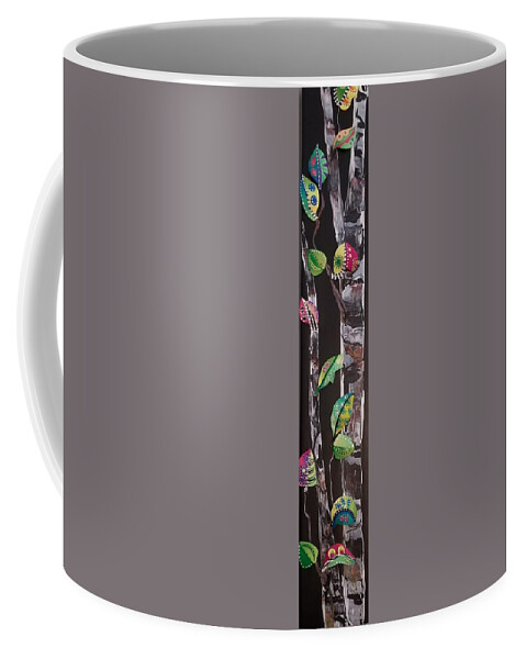 Tree Coffee Mug featuring the painting Aspen Abstract by Elise Boam