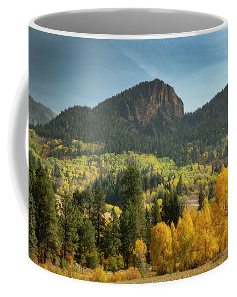 Aspen Coffee Mug featuring the photograph Aspen near Pagosa Springs-1 by Mark Langford