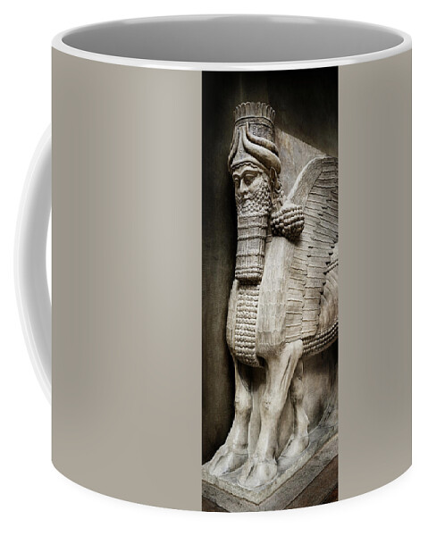 Assyrian Human Headed Winged Bull Coffee Mug featuring the photograph Assyrian Human-headed Winged Bull by Weston Westmoreland