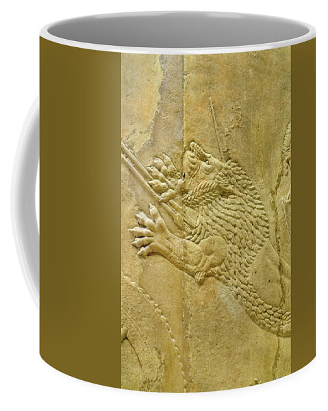 Assyrian Lion Hunt Coffee Mug featuring the photograph Assyrian Lion Hunt 08 by Weston Westmoreland