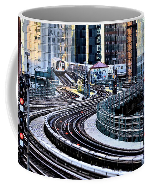 New York City Subway Coffee Mug featuring the photograph Astoria Line No.4 - S-Curves by Steve Ember