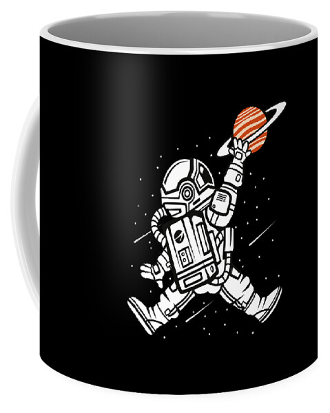 Astronaut Coffee Mug featuring the digital art Astronaut in outer space by Long Shot