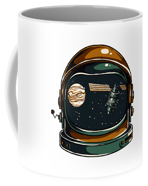 Spaceman Coffee Mug featuring the digital art Astronaut by Jacob Zelazny