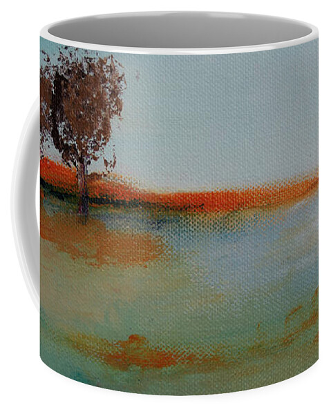 Tree Coffee Mug featuring the painting At Dawn by Linda Bailey