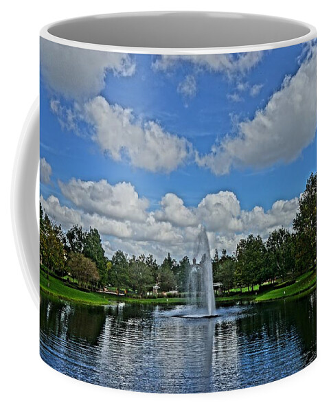 Disney Coffee Mug featuring the photograph At Disney's Saratago Springs by Barkley Simpson