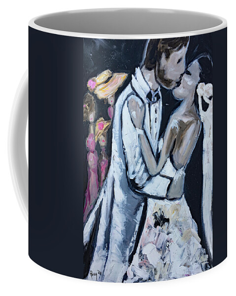 Wedding Coffee Mug featuring the painting At Last by Roxy Rich