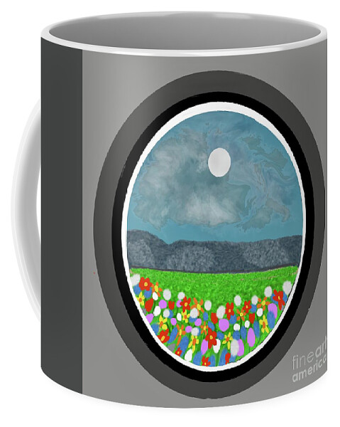 At The End Of The Day Coffee Mug featuring the digital art At the end of the day by Elaine Hayward