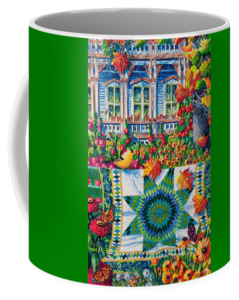 Quilt Coffee Mug featuring the painting Athenaeum Autumn by Diane Phalen