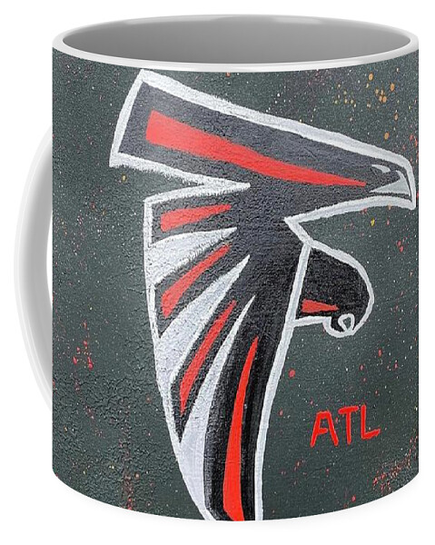 Atl Coffee Mug featuring the painting Atlanta Falcons Glow in the Dark by Myesha Winston