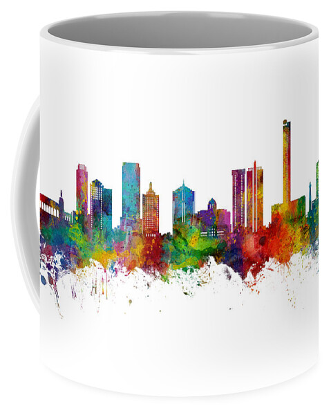 Atlantic City Coffee Mug featuring the digital art Atlantic City New Jersey Skyline #70 by Michael Tompsett