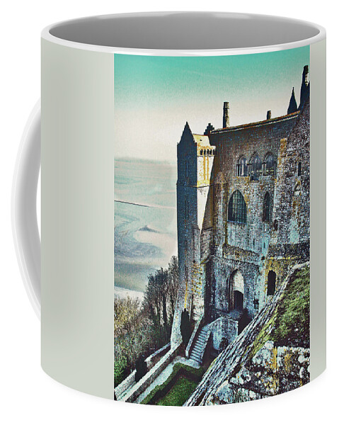 Atop Mont Saint Michel Coffee Mug featuring the photograph Atop Mont Saint Michel by Susan Maxwell Schmidt